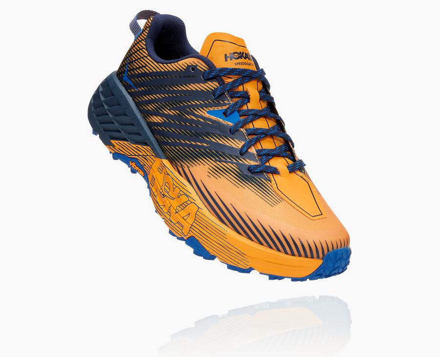 Hoka One One Trail Schoenen Heren - Speedgoat 4 - Oranje/Zwart - MN6438107